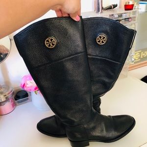 Tory Burch Black Riding Boots